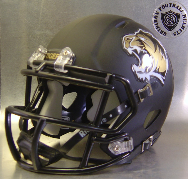 Bentonville Tigers HS 2012-2014 (AR) Matte Black Helmet